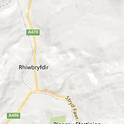 Map of Blaenau Ffestiniog