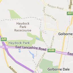 Map of Newton-Le-Willows
