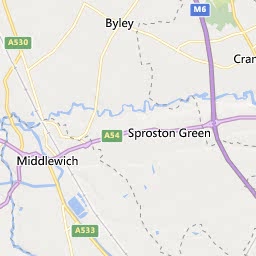 Map of Sandbach