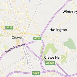 Map of Crewe
