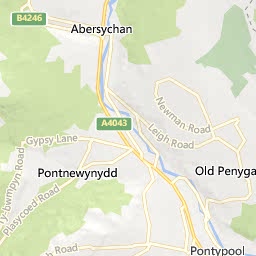 Map of Pontypool