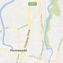 Map of Pontnewydd