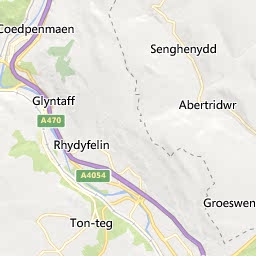 Map of Pontypridd