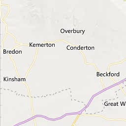 Map of Tewkesbury