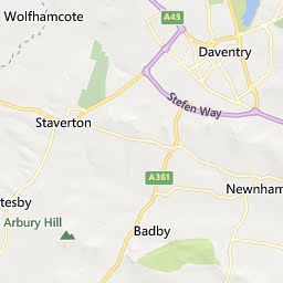 Map of Daventry