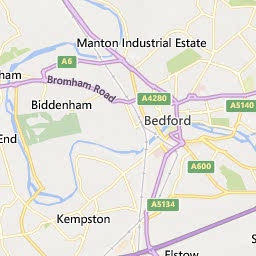 Map of Bedford