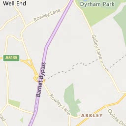 Map of Borehamwood