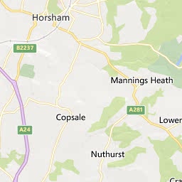 Map of Horsham